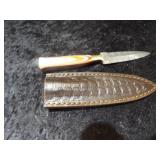 Custom Handmade Damascus Steel Hunting Knife 8'