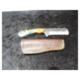 Custom Handmade Damascus Steel Bull Knife 8'