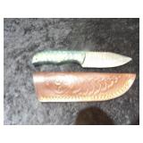 Custom Handmade Damascus Steel Cowboy Knife 7.5'