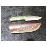 Custom Handmade Damascus Steel Cowboy Knife 8'