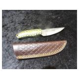 Custom Handmade Damascus Steel Hunting Knife 8'