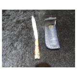 Custom Handmade Damascus Steel Lock Blade Knife 8'