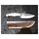 Custom Handmade Damascus Steel Cowboy Knife 8'