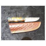 Custom Handmade Damascus Steel Cowboy Knife 8'