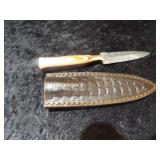 Custom Handmade Damascus Steel Hunting Knife 8"