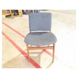 Bid X4 Nice Blue Cushioned Chairs