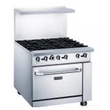 New With Warranty 6 Burner Gas Range 36"