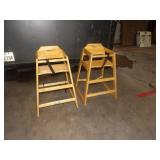 Bid X2: Wood High Chairs