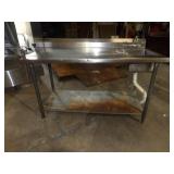 S/S Work Table/Sink & Can Opener 60"