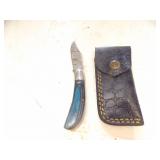 Custom Handmade Damascus Steel Lock Blade Knife Ne