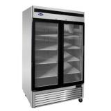 New With Warranty Glass 2-Door Reach-In Freezer