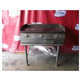 36" 3 Burner Burner Griddle w/ SS Table