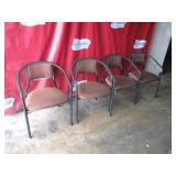 Bid x 4:  Metal/Cushioned Chairs