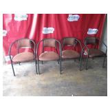 Bid x 4:  Metal/Cushioned Chairs