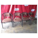 Bid x 4:  Metal/Cushioned Chairs