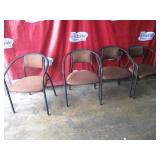 Bid x 4:  Metal/Cushioned Chairs