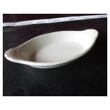 Bid x 5:  Oval Porcelain White Serving Dishes