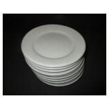 Bid x 10: 6" Round White Plates