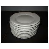 Bid x 9: 6.5" Round White Plates