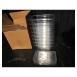 Bid x 8: Clear Food Pans w/ Lids - NEW!