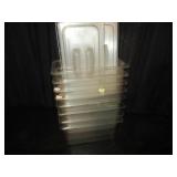 Bid x 8: Clear Food Pans w/ Lids