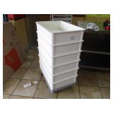 Wheeled Cart w/6 Stackable Tubs
