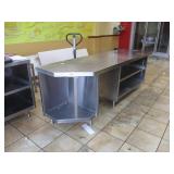 Stainless Steel Work Table w/Corner Shelf 96x27