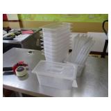 Bid x 10:  Plastic Food Containers w/Lids