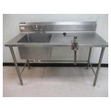 Wasserstrom SS Prep Sink w/Mounted Can Opener