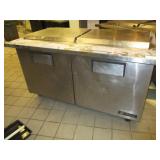 True Two Door Refrigerated Prep Table 60"