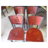 Bid x 4:  Chairs Red w/Logo