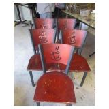 Bid x 5:  Chairs Red w/Logo