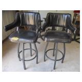 Bid x 2:  Tall Chairs/Stools Black