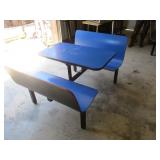 Blue Booth Table w/Benches