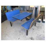 Blue Booth Table w/Benches