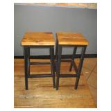 Bid x 2: Wood Stools (28")
