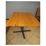 Wood Table w/ Base 43" x 36"