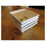 Bid x 4: White Square Plates (5" x 5")