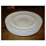 Bid x 4: Oneida Round White Plates (10")