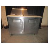 True 2 Door Refrigerated Prep Table