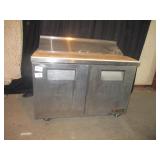 True 2 Door Refrigerated Prep Table (48")