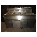 Dean 3 Bay Deep Fryer w/ Dump Station (62")