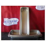 Bid x 4: SS Food Pans  21" x 6.5" x 2.5"