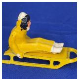 1940s Barlcay Manoil Lead Figure on sled 2.75"