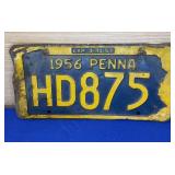 1956 PA License Plate