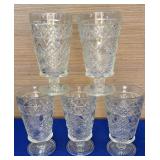 5 Hazel Atlas Big Top Peanutbutter glasses 5.5"