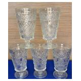 5 Hazel Atlas Big Top Peanutbutter glasses 5.5"