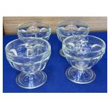 set of 4 Federal Glass Custards 3"