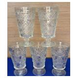 5 Hazel Atlas Big Top Peanutbutter glasses 5.5"