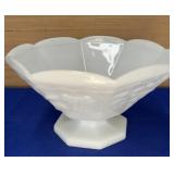 Grape Milk Glass Compote 9"x5" tall